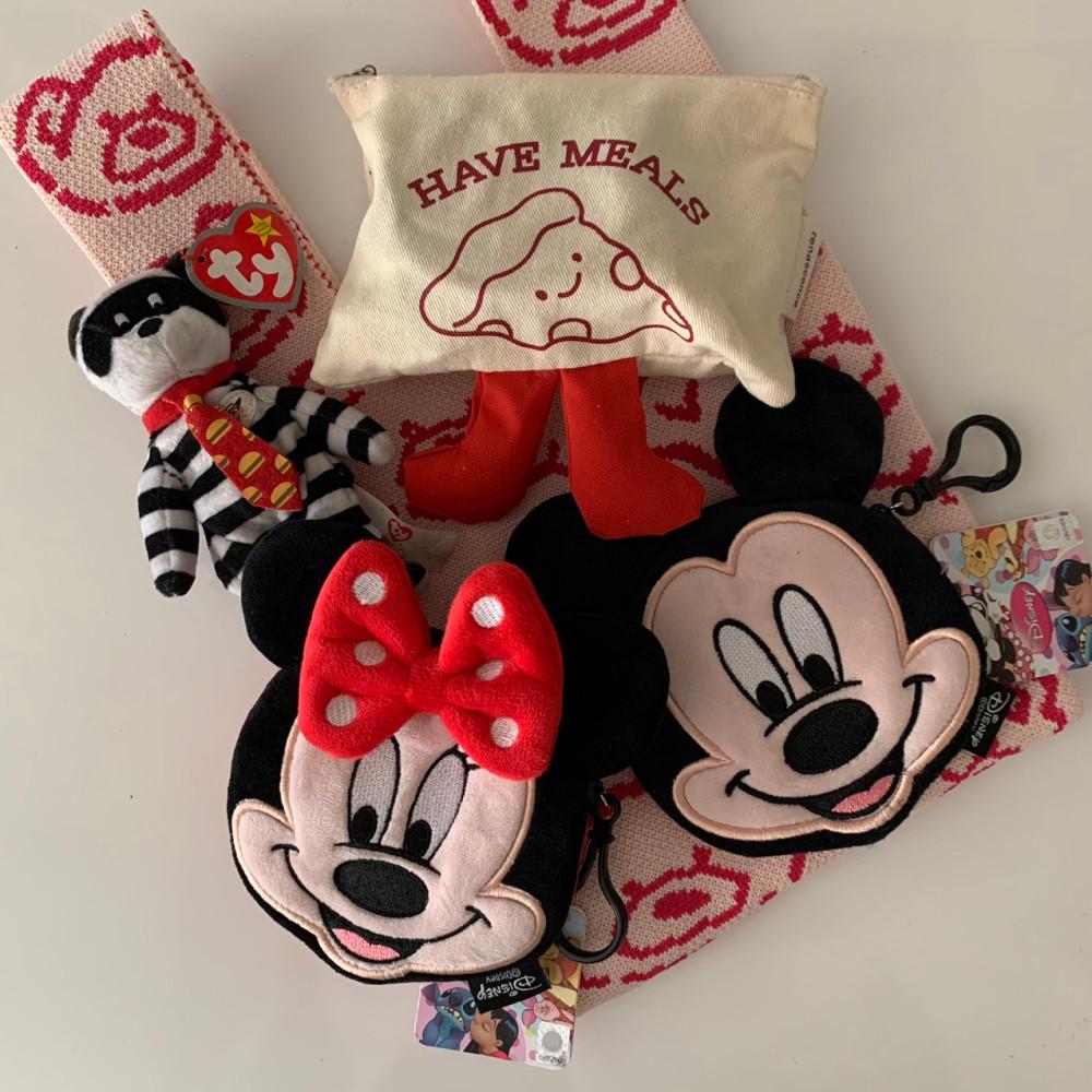 디즈니 미키마우스 미니마우스 동전지갑 파우치 키링 키홀더 백참