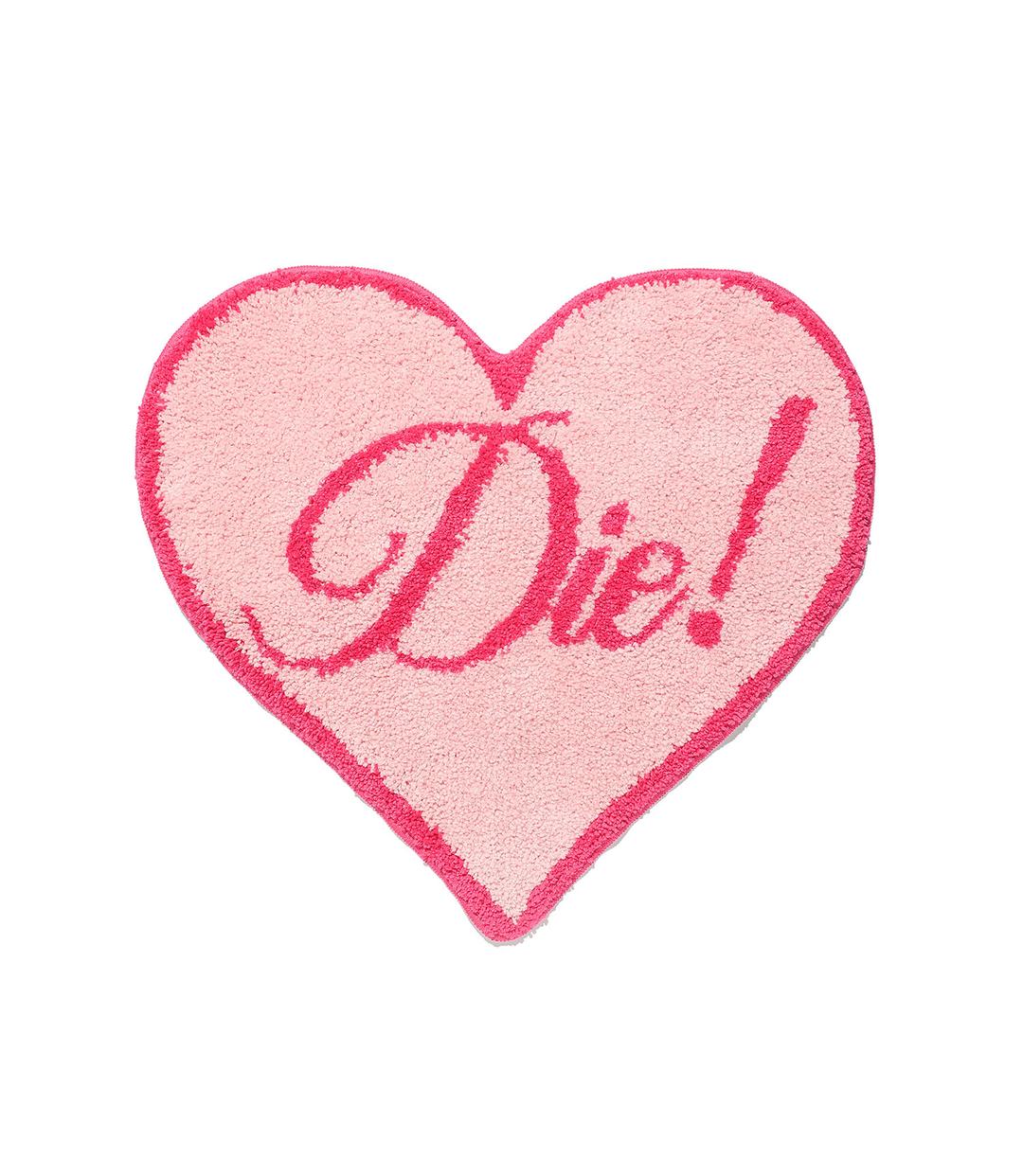 die heart rug mat[pink]