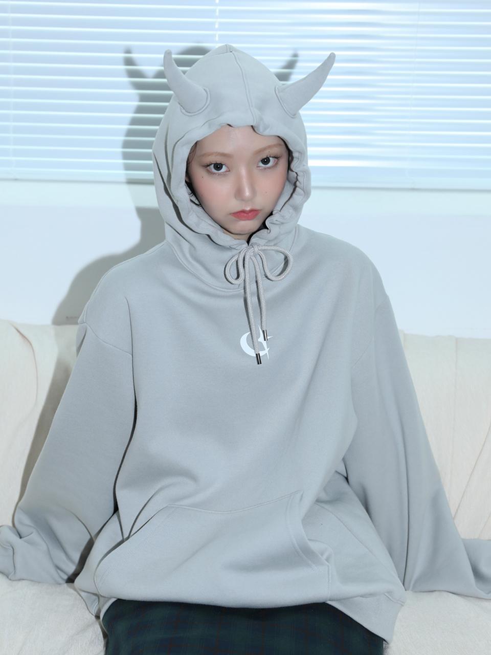 0 5 devil hoodie - GREY