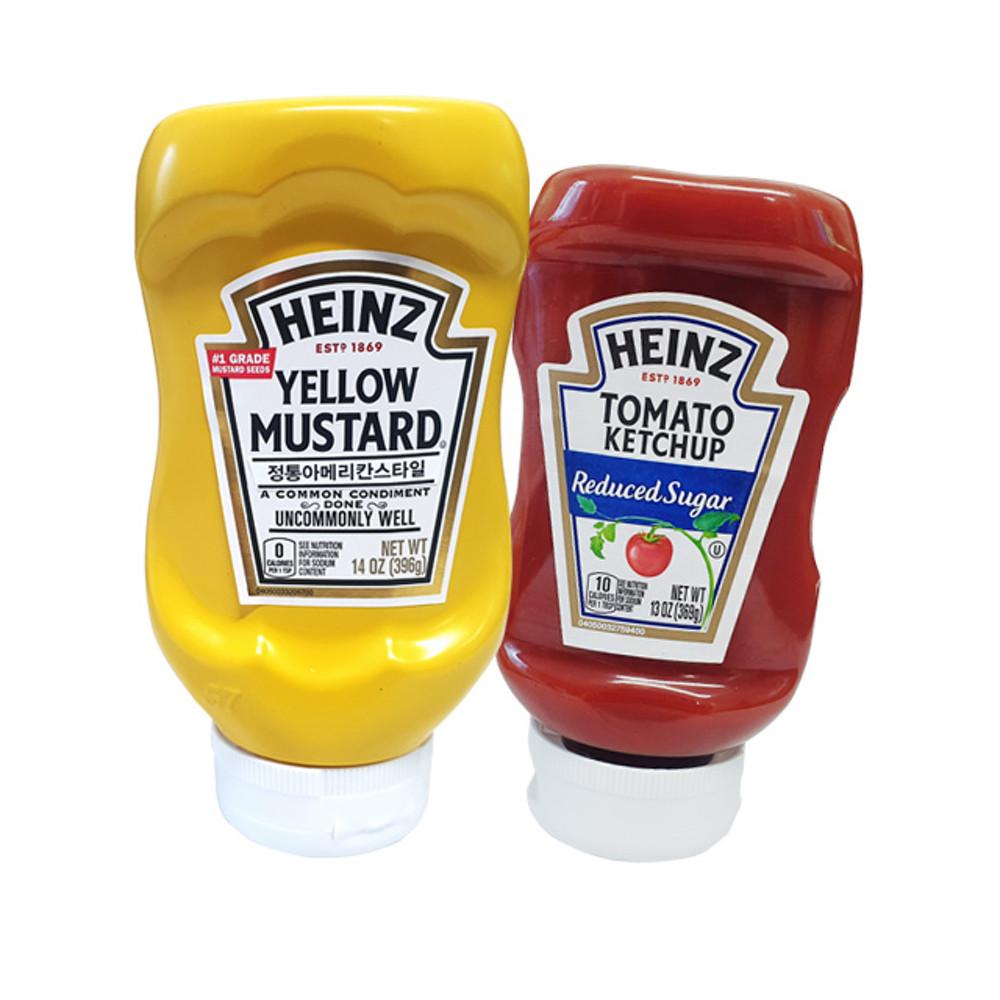 하인즈 노슈가 리듀스드 케찹 369g + 옐로우 머스타드 396g