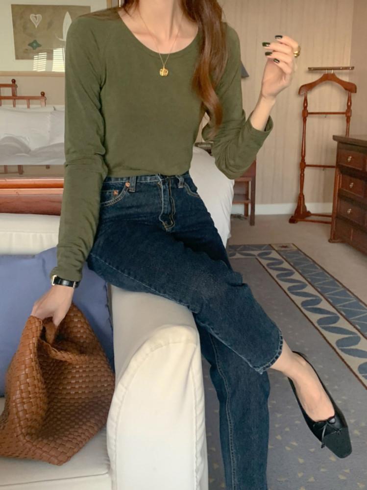 [50% SALE] 슬로우비 앨리스 유넥 레글런 티셔츠 (당일출고3c)