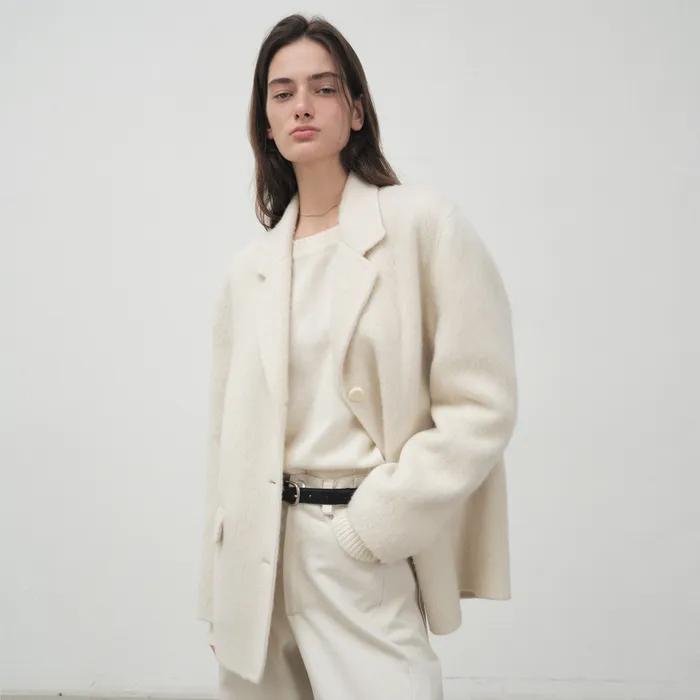 25 Fall_ Ivory Handmade Single Blazer