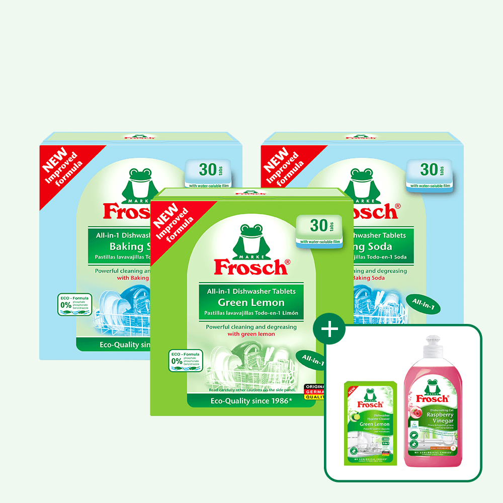 [프로쉬] 식기세척기세제 30개입 3개+식세기클리너 1개+주방세제 본품(랜덤) 1개 추가구성 / 식세기 소다 그린레몬 타블렛 개구리세제 LG 밀레 삼성 SK 호환