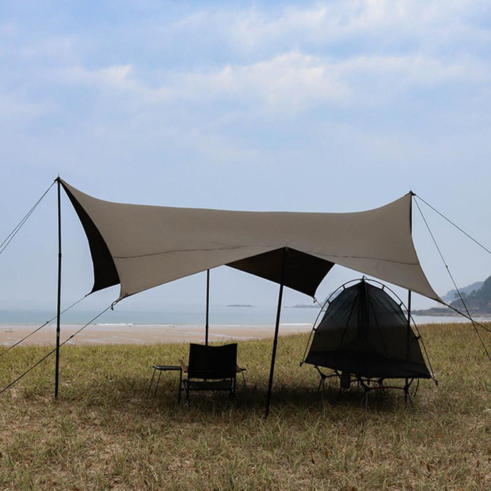 ARBOR 아버 캠핑 와일드 블랙코팅 타프 차박 헥사 카키