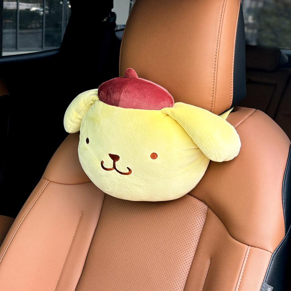 산리오 캐릭터즈 차량용 목 쿠션 폼폼푸린 베개 새차 선물 차꾸미기 굿즈