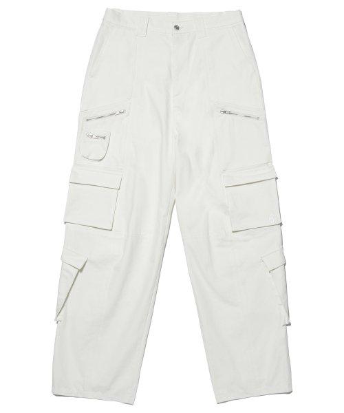 MULTI POCKET CARGO PANTS - OFF WHITE