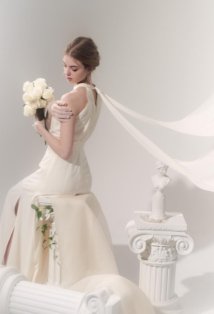 Isabel Halter-Neck One-piece (Ivory)