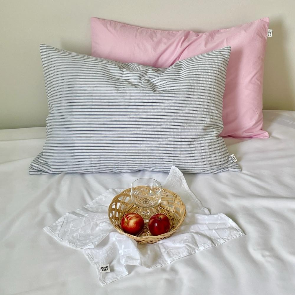 Navy stripe pillowcase 호텔식 베개커버 자루형