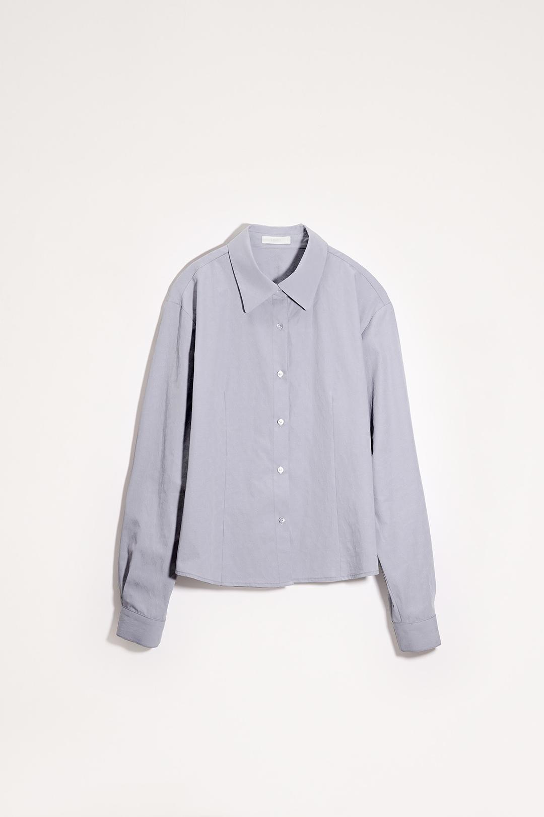 JACQUARD FLORAL SHIRT MISTY BLUE