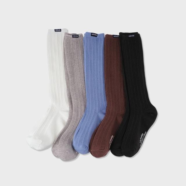 [HBTxVICTORIA] HBT Victoria Ribbed Socks  (5colors) - 3PACK