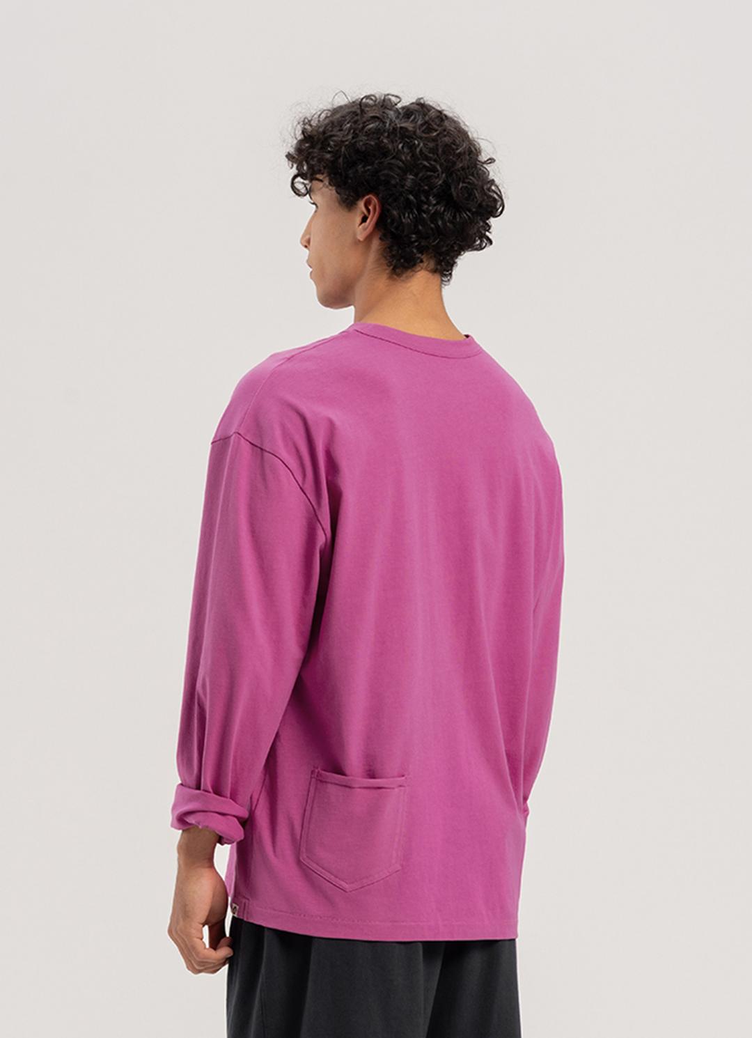 Small pocket long sleeve (Unisex)_Dahlia Mauve