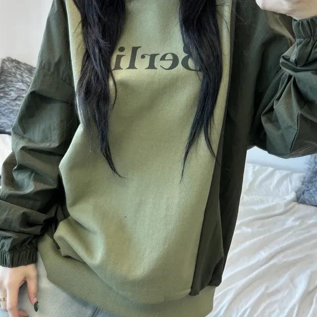 [UNISEX]믹스 나일론 스웻 맨투맨(3color)