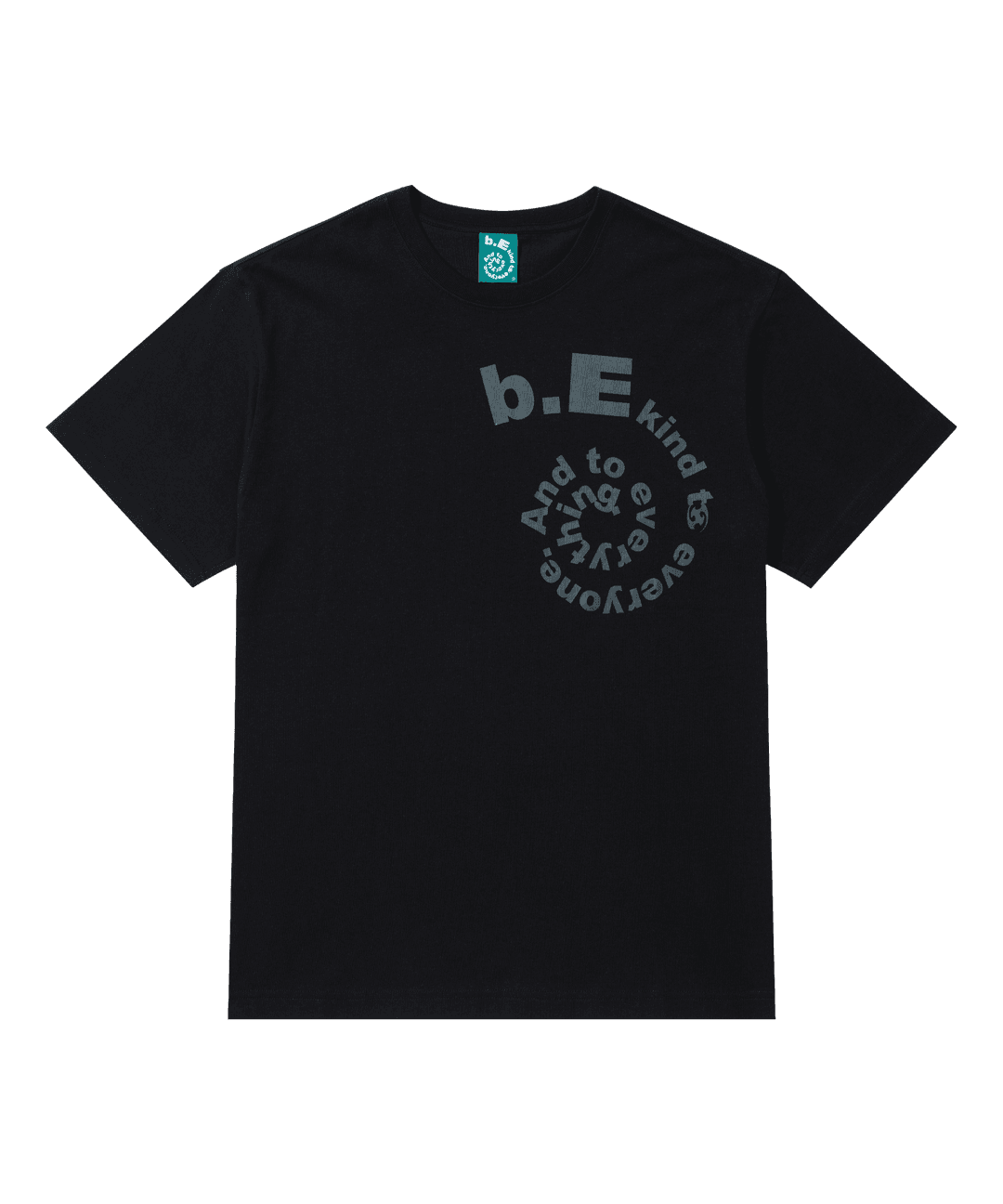 SAN SAN X b.E SWIRL T-SHIRTS [BLACK]