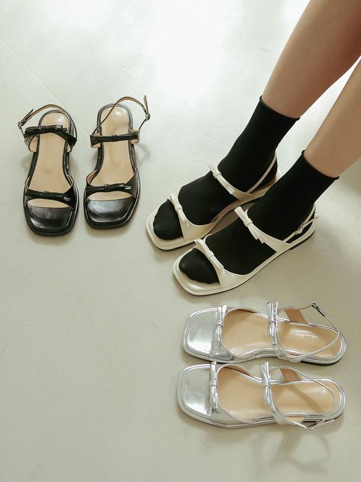 [단독]ljh7018 two strap ribbon sandals _ 3colors