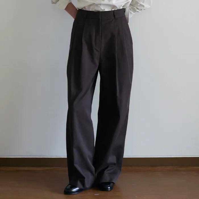 [3rd] Two-Tuck Chino Trousers_Charcoal