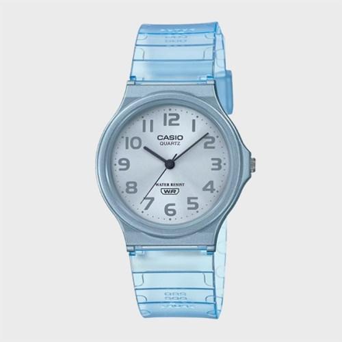 CASIO 카시오 MQ-24S-2B 블루 투명 젤리 저소음 학생 수능시계