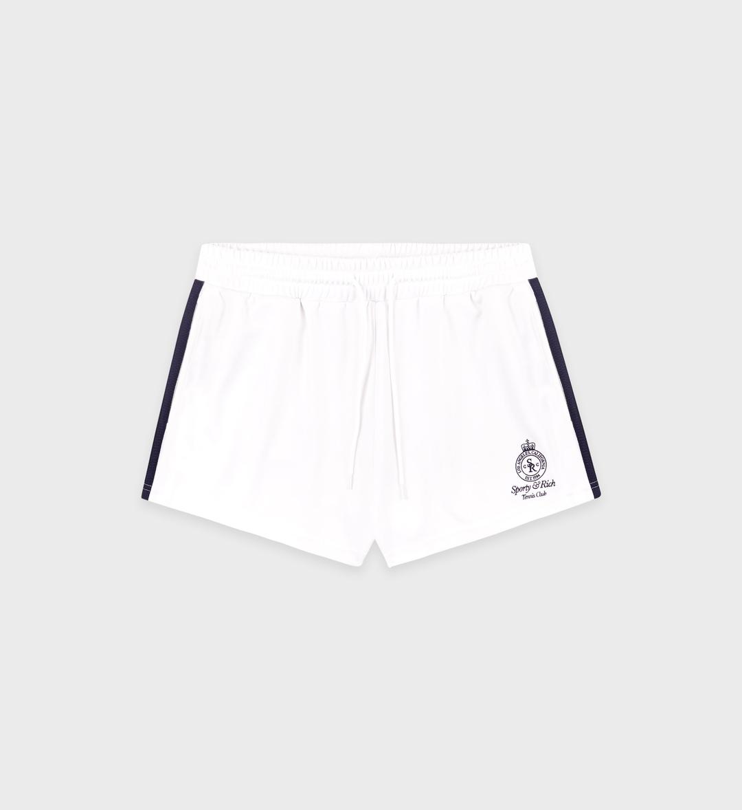 Crown Tennis Roller Short - White/Navy - White / Small