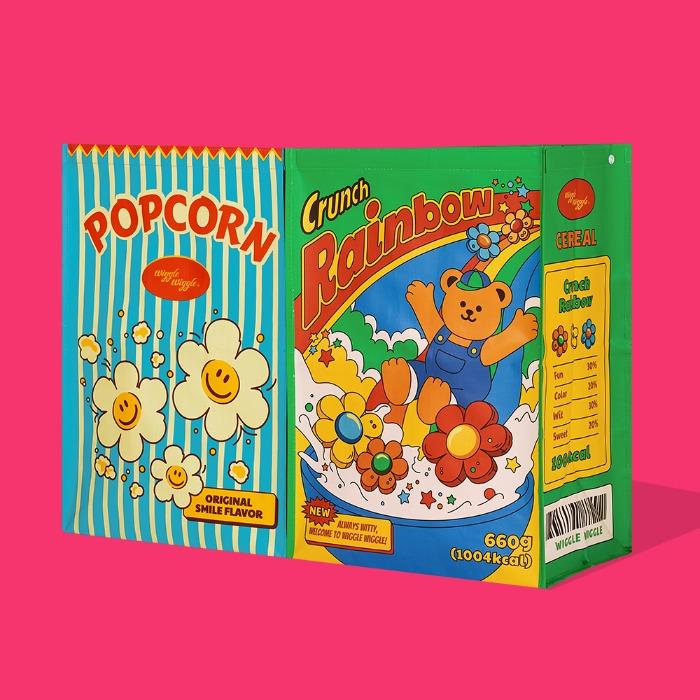 타포린 분리수거함 세트 - Cereal & Popcorn