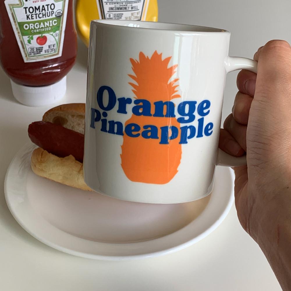컬로서리 오렌지 파인애플 머그컵 11oz