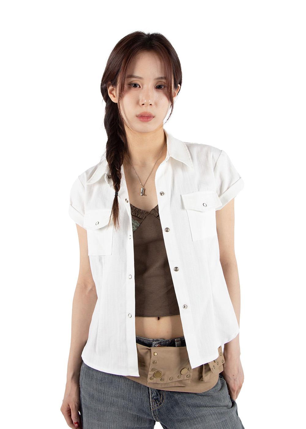 DENIM HALF SHIRT
