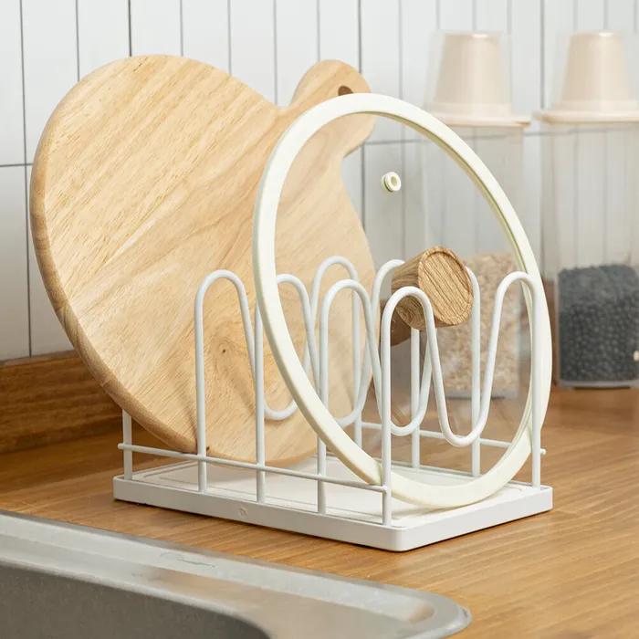 모노플랫 규조토 냄비 뚜껑 건조대 1입 도마꽂이 접시정리대