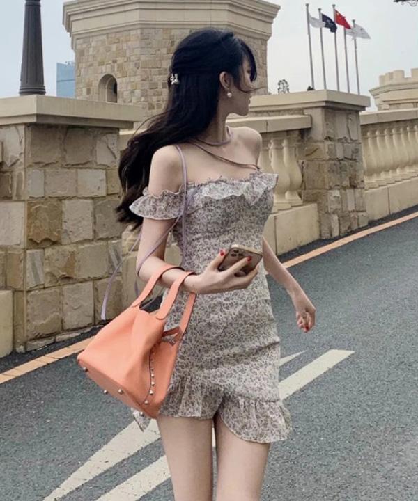 무료배송 라벤더오프숄더 원피스