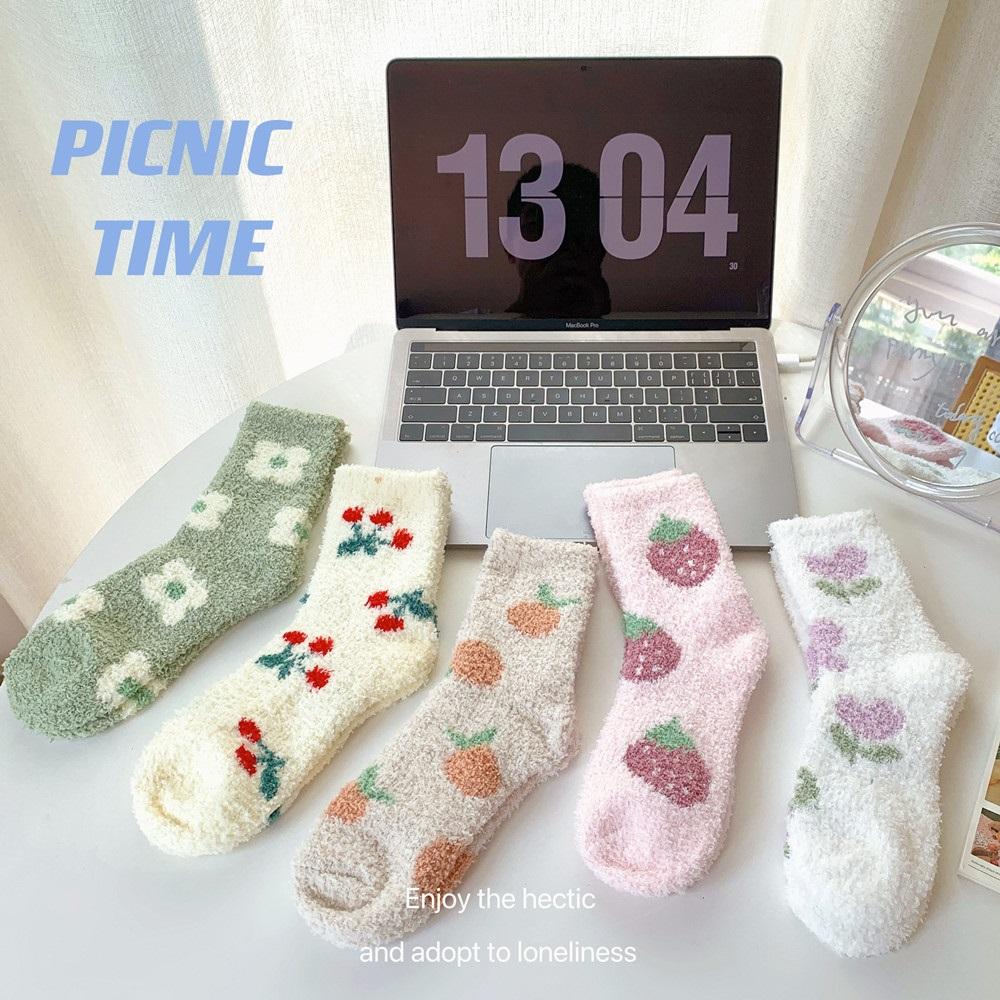 자노티 수면양말 임산부 수족냉증 가을 겨울 두꺼운 방한 양말 세트 르뚜앙