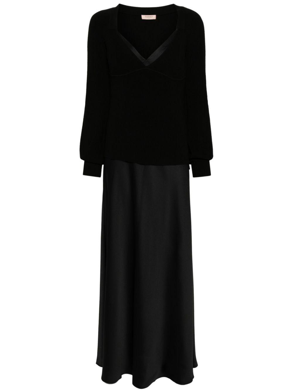 스웨터 슬립 드레스