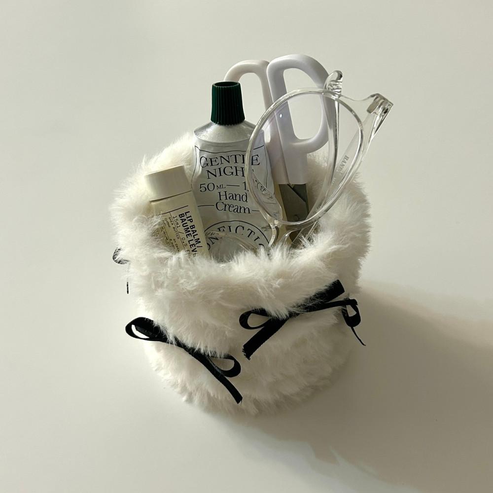 [ RIBBON FUR POT ]  퍼팟 오브제팟 이오난사 공기정화식물 플랜테리어 인테리어소품