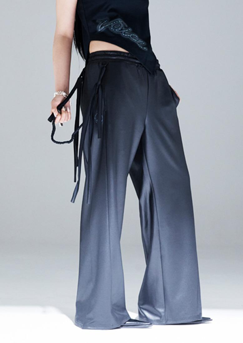 Braided string lounge pants_Black
