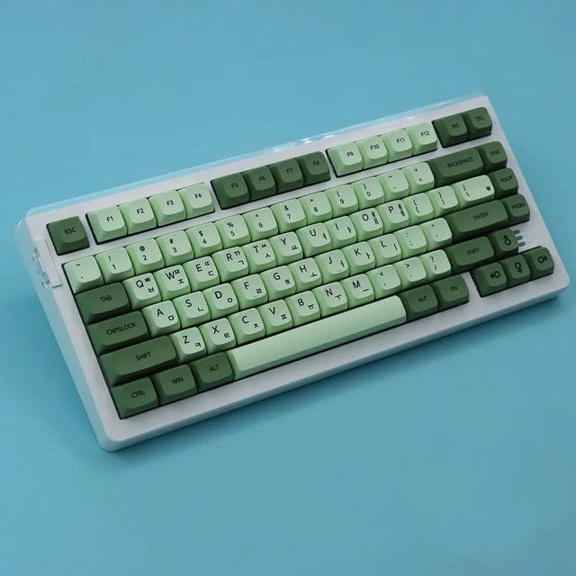 녹차 키캡 139 138 키 XDA PBT 염료 MX 스위치 기계식 키보드 한국어 DIY