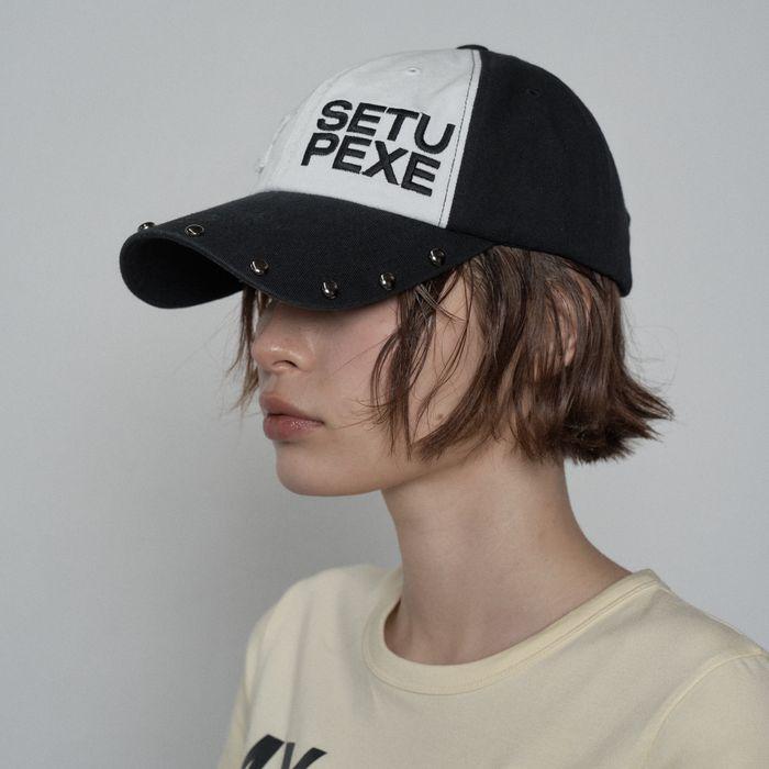 STUDDED LOGO BALL CAP / BLACK (W)