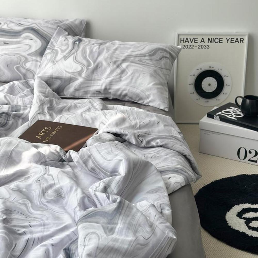 코지풀 40수 그레이 마블 여름이불 얇은 차렵이불