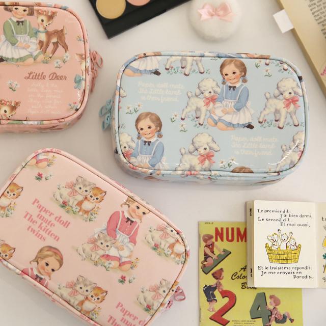 [아프로캣] 오일클로스 데일리 파우치 (Oil-cloth daily pouch)