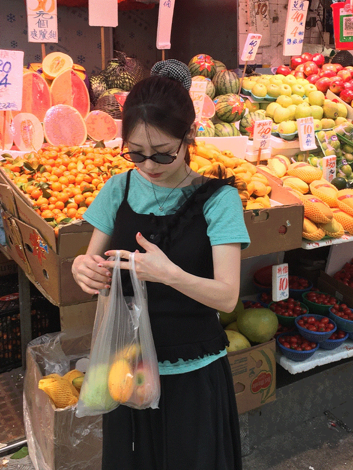 프룻 보트넥 반팔 티셔츠