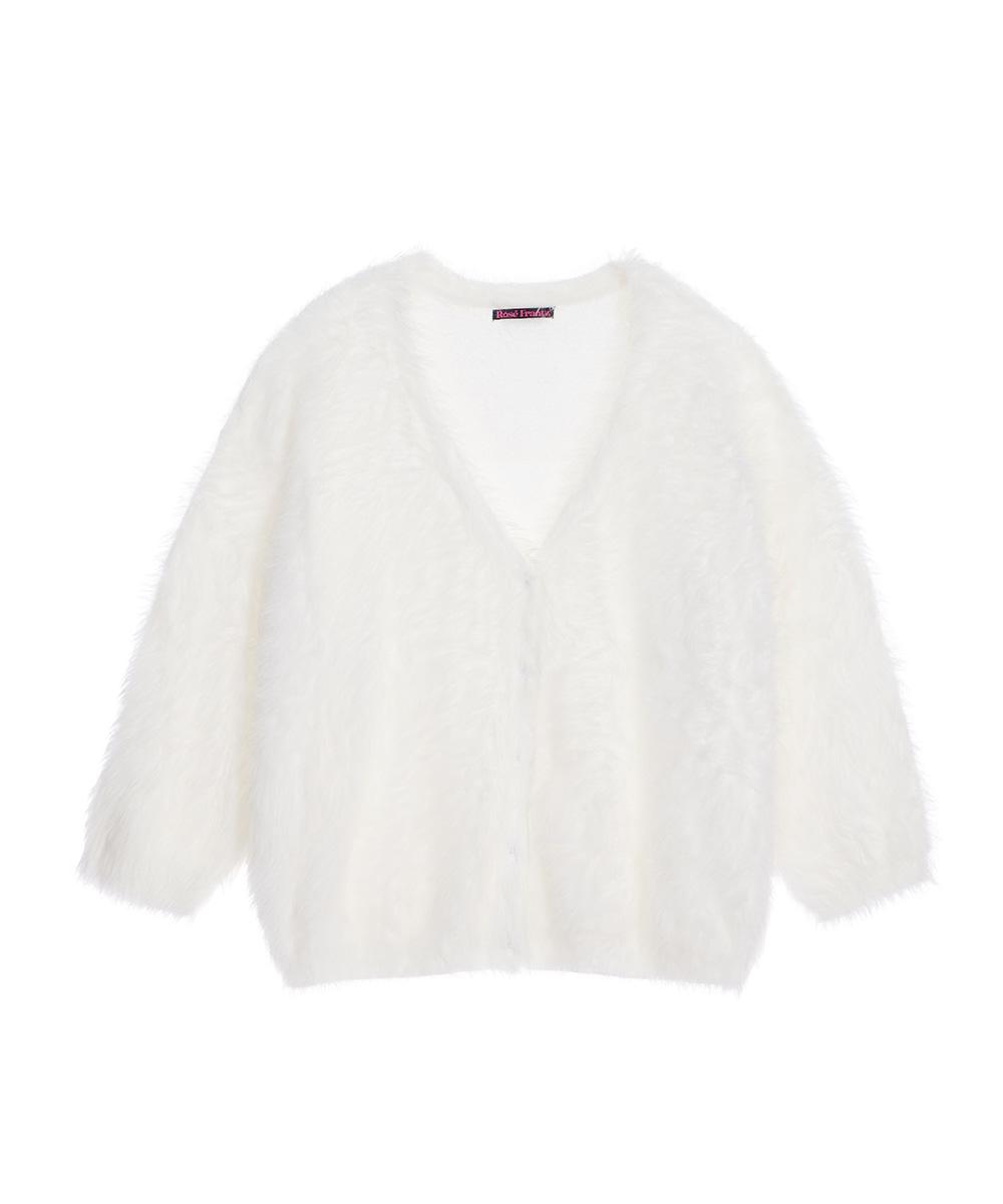 Fur Overfit Cardigan [Ivory]
