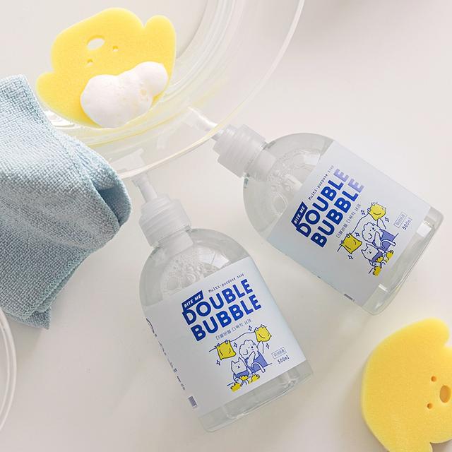 [20%무제한]바잇미 더블버블 다목적 세제 500ml (+수세미증정)