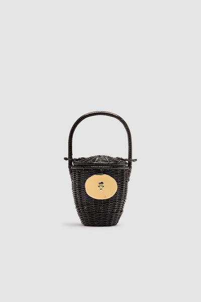 Wicker bucket bag - Black - One Size