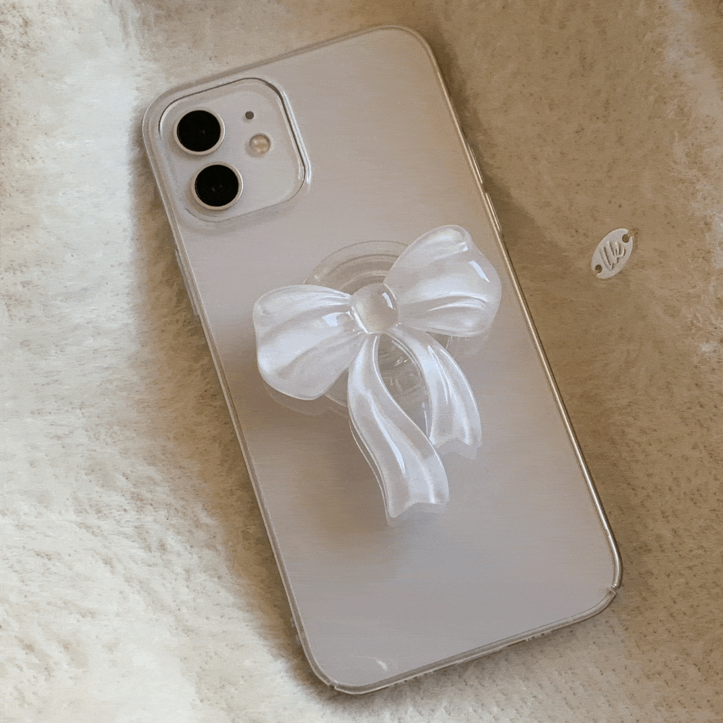 [주문폭주❤️] 맥세이프 프릴 리본톡 아크릴 리본 그립 스마트톡