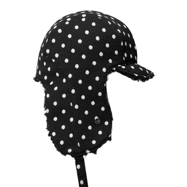 DOT PRINTED TROOPER HAT (BLACK)