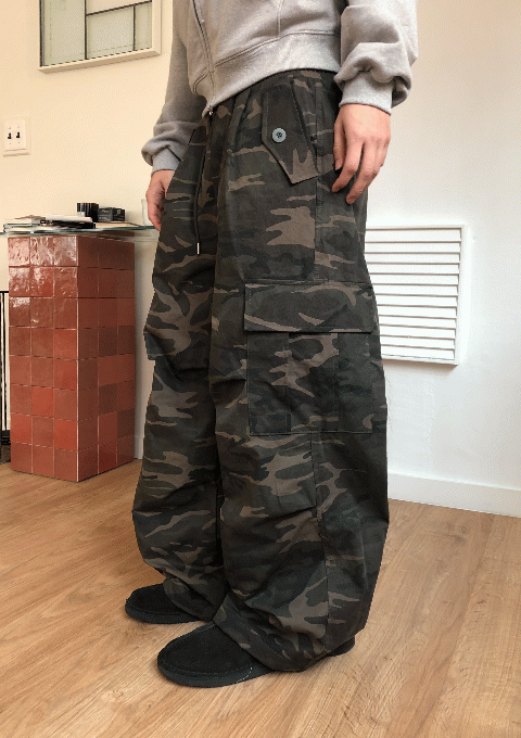밀리터리 카모 워크 팬츠