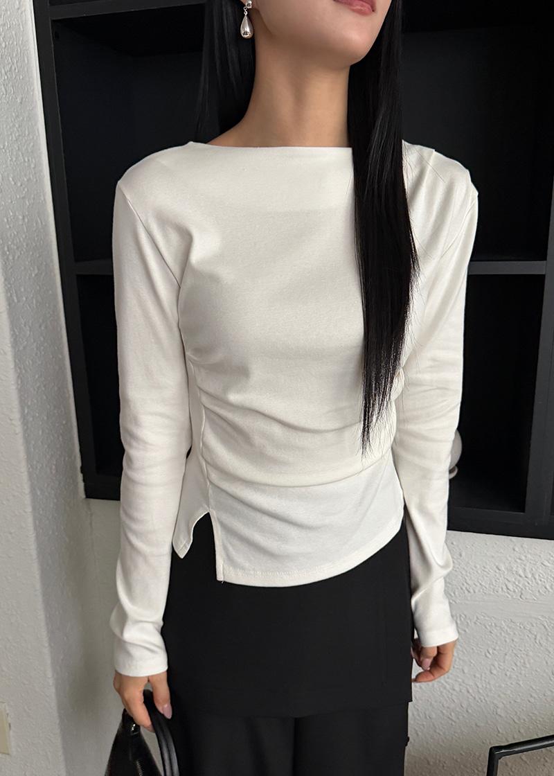 [봄] 마르세 라인 셔링 티셔츠