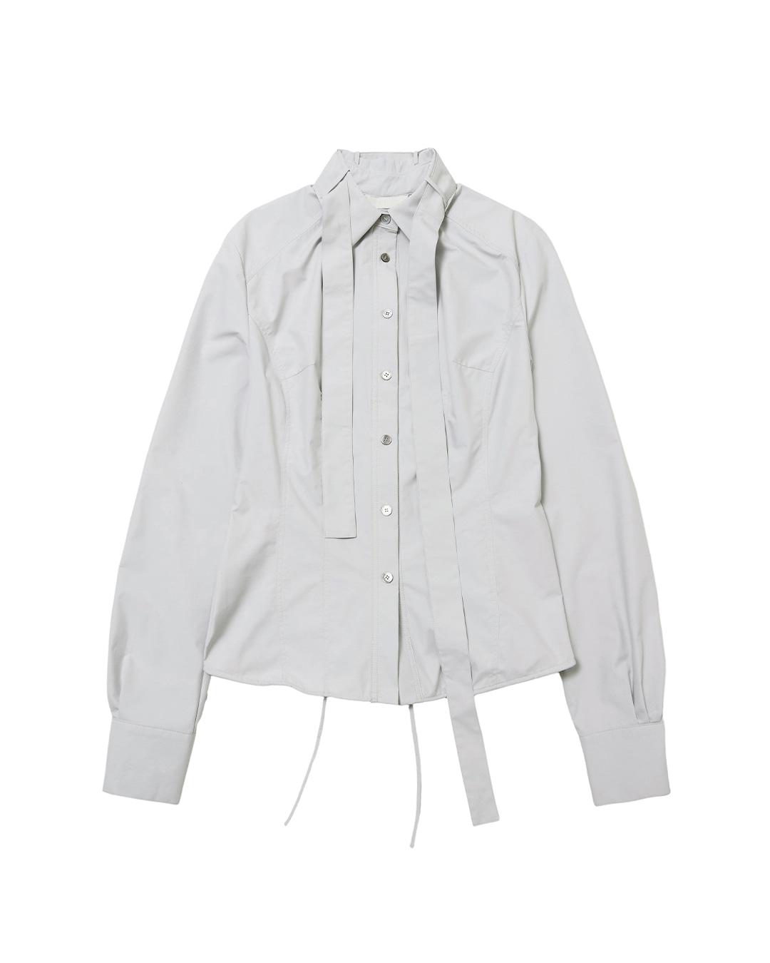 TIE STICHED NYLON SHIRTS (Light Grey)