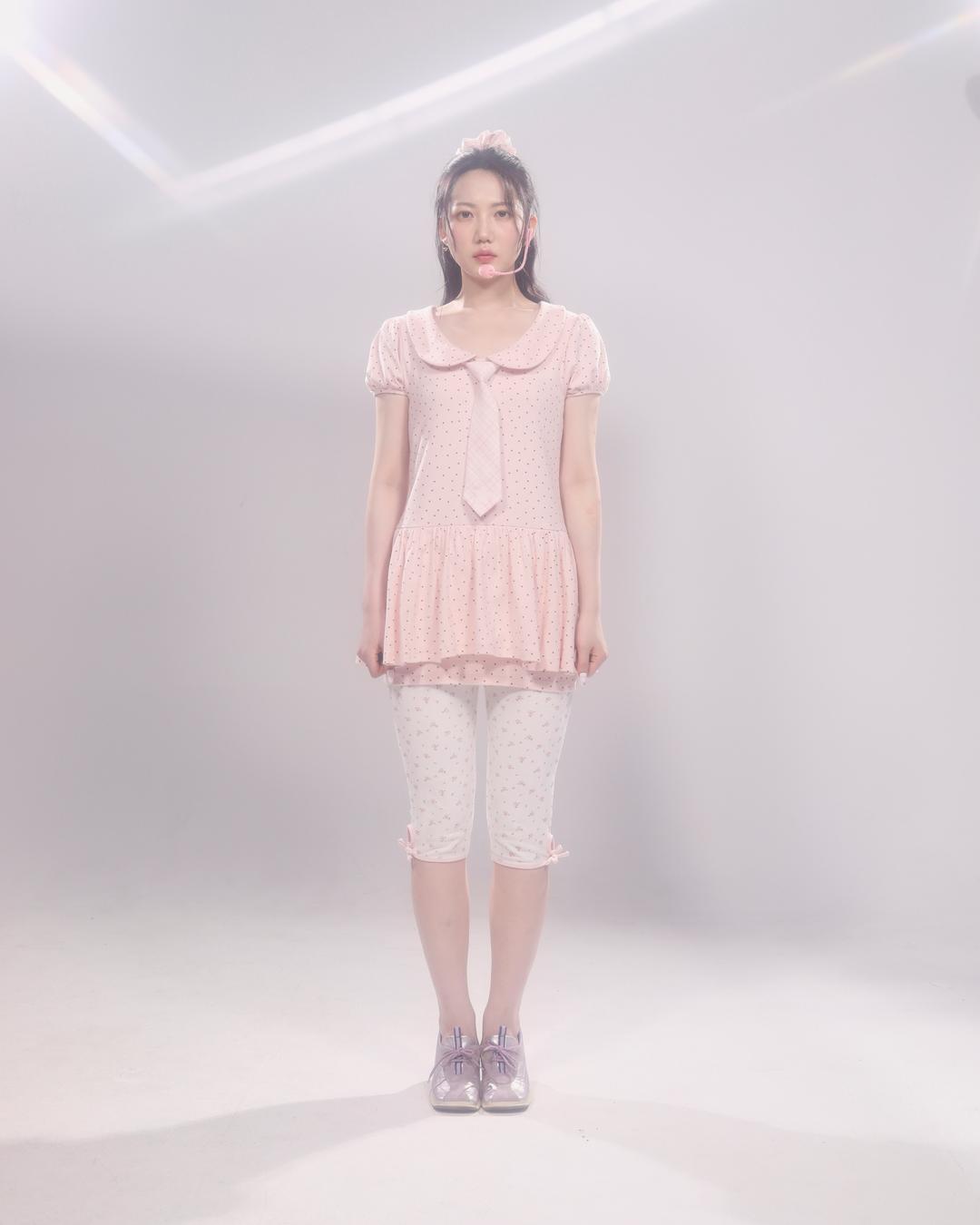 Pure & Ethereal Star Jersey Dress(Pink)