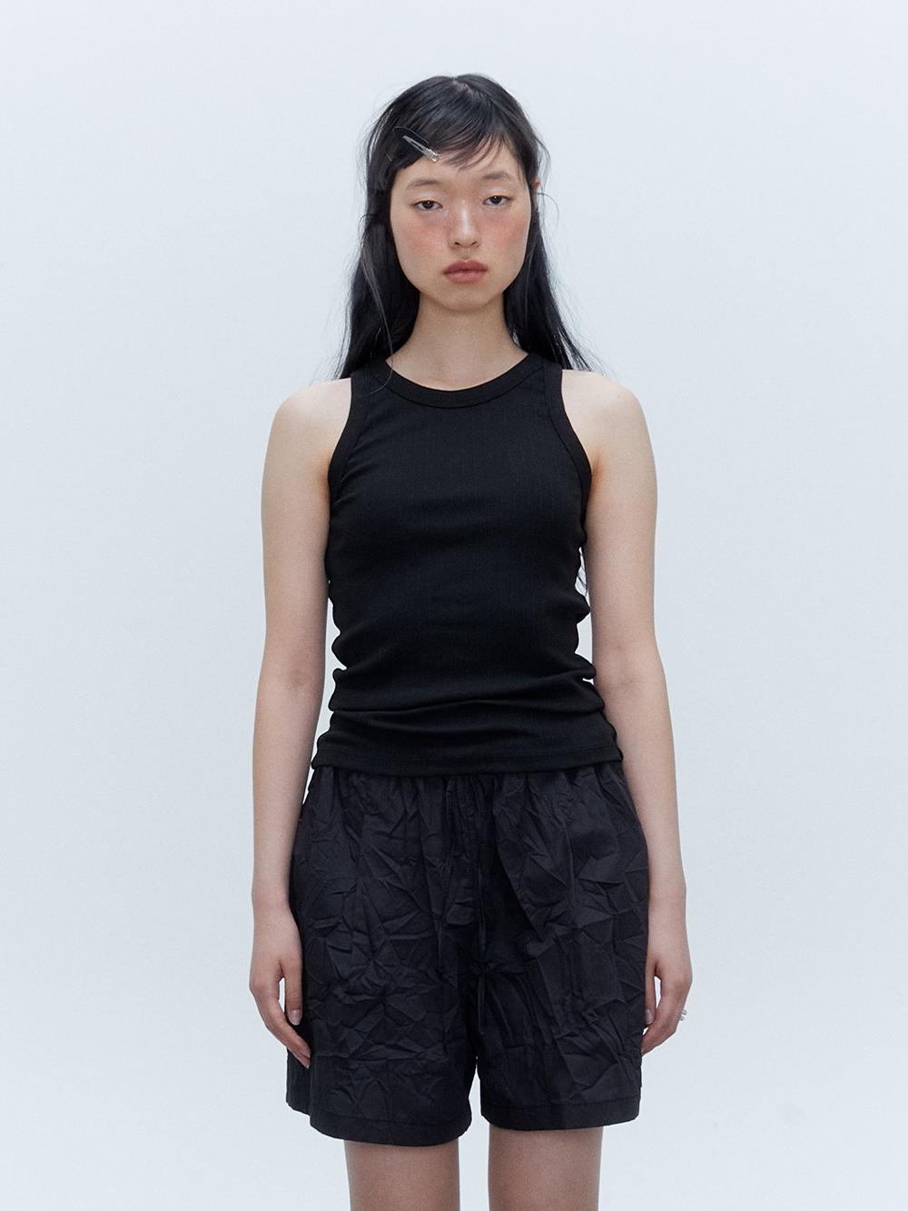 MODAL SLEEVELESS TOP BLACK