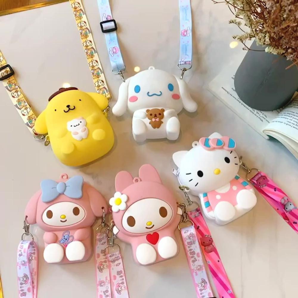 산리오 캐릭터 마멜하트 마멜리본 시나몬롤 폼폼푸린 유치원 구디백 용돈 주머니 실리콘 가방