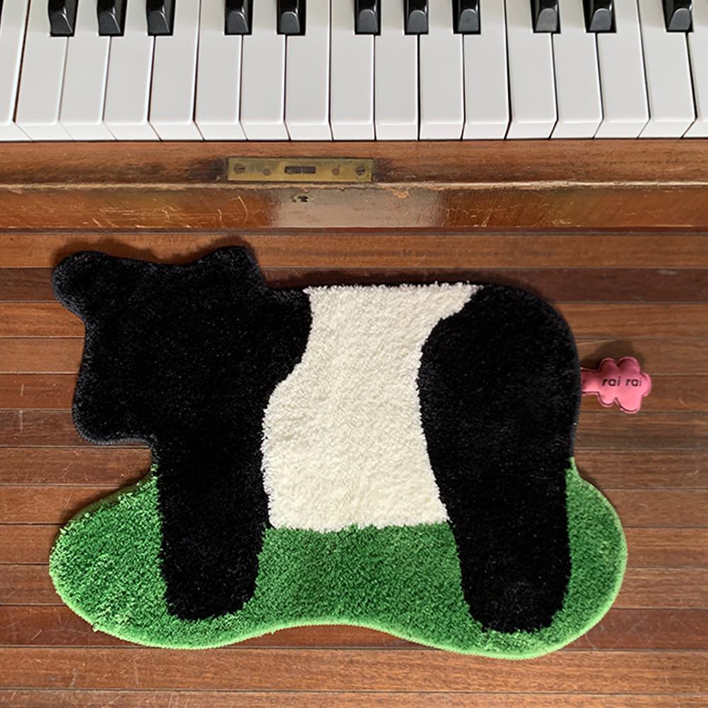 베이비 카우 러그 미니 거실 침대 침실 원룸 주방 욕실 디자인 카페트