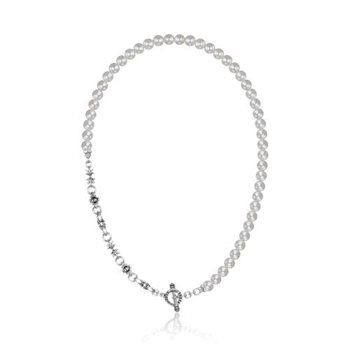 slim pearl 2way signature chain necklace [6mm]