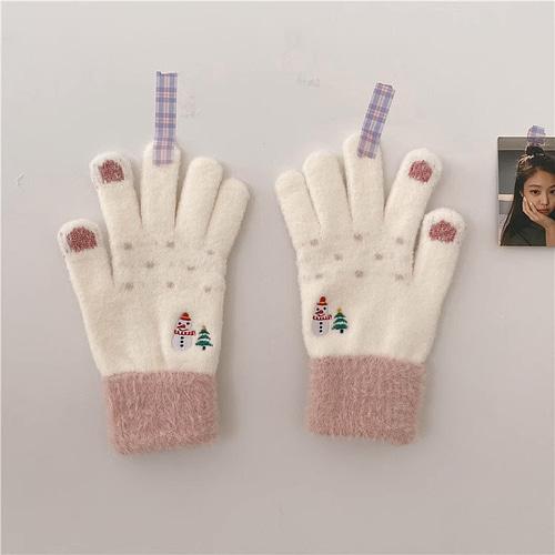 크리스마스 겨울 캐시미어 장갑 6color 털 부드러운 따뜻한
