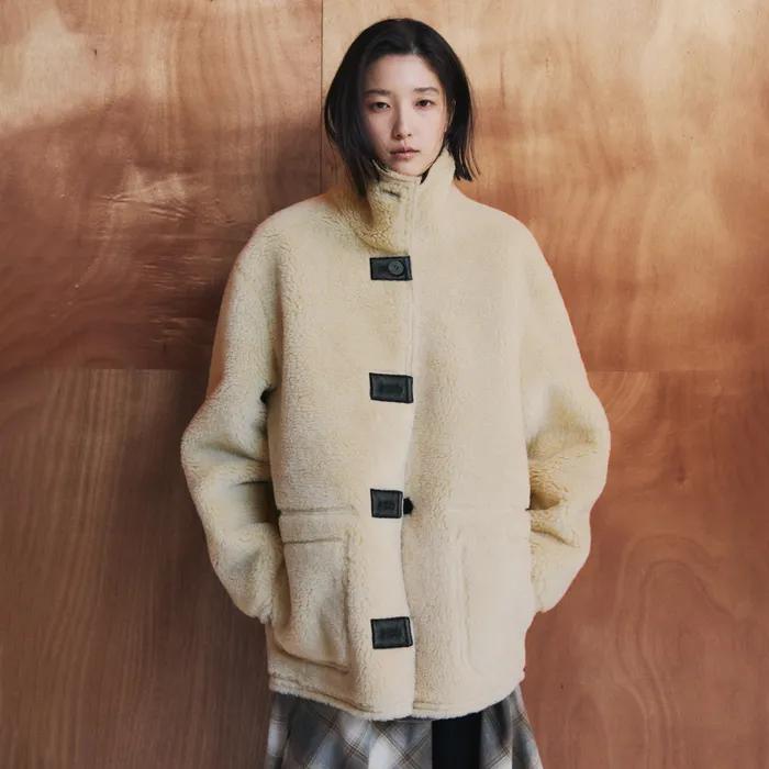 Sand Leather jacket - Black [ L - Size ]